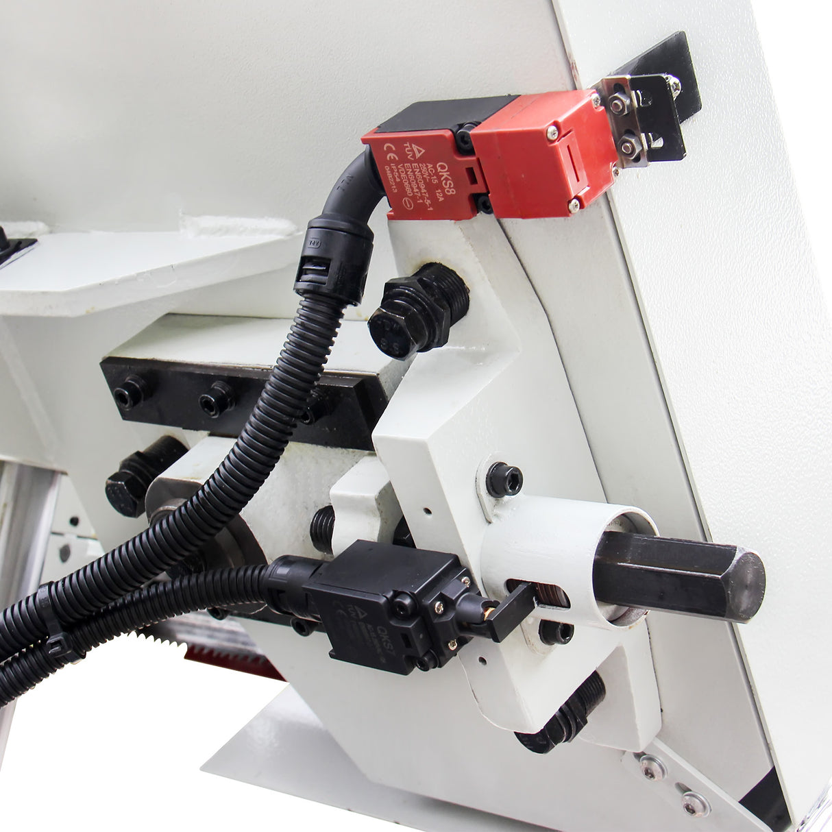 Metal Horizontal Band Saw, Double column horizontal band saw,7.87”x7.87” cutting capacity ,vertical lifting ,Metal Bandsaw with working light, high & low blade speed, Runs on 230v-60HZ-3PH TGK-08