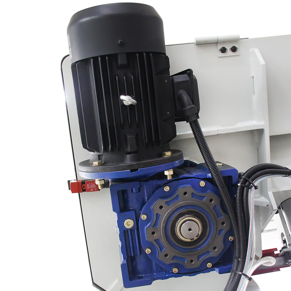 Kaka Industrial TGK-14 Double column horizontal band saw, Max cutting capacity 13.8 inch,vertical lifting, high stability. Cutting speed adopts hydraulic control, 230V-60HZ-3PH