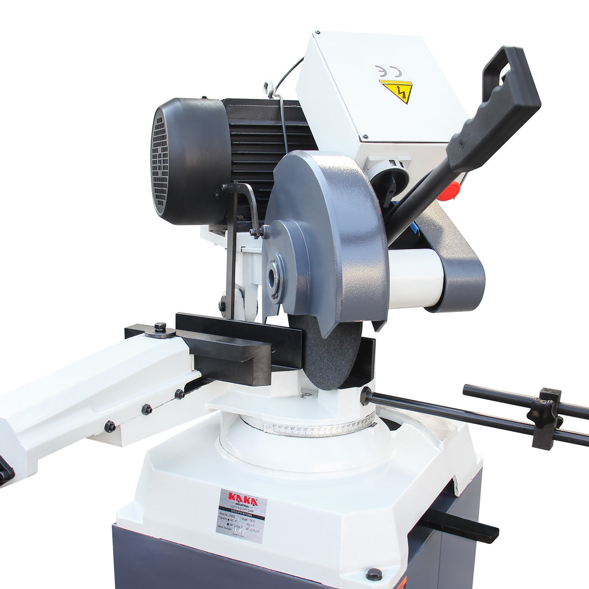 KAKA INDUSTRIAL Abrasive Saw, Powerful Chop Saw for Metal Cutting, 0-45 Degrees Adjustable Miter Saw, 16-in Blade 5500W 3840RPM, Swivel Base and Mitering Head, Abrasive Cut Off Saws 230V-60HZ-3PH TV-16