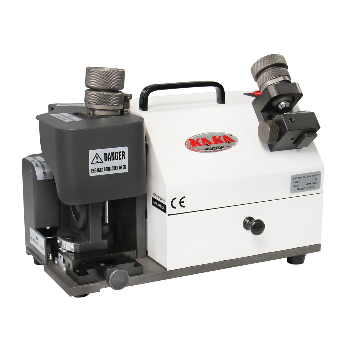 Kaka Industrial TX-X3 Drill Bits 4-14 mm Sharpener and Grinder 6 Collects End Mill Re-Sharpener Portable Grinding Sharpening Machine CNC Router Bit Sharpener with Adjustable Angle