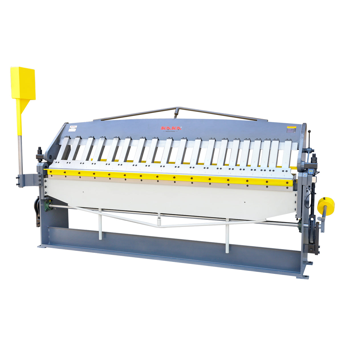 KAKA INDUSTRIAL Manual Panbrake Folder W-10014H, 100 inch Sheet Metal Brake, 14 Gauge Mild Steel Capacity,with Extened Fingers to Bend Box of 9 inch Depth