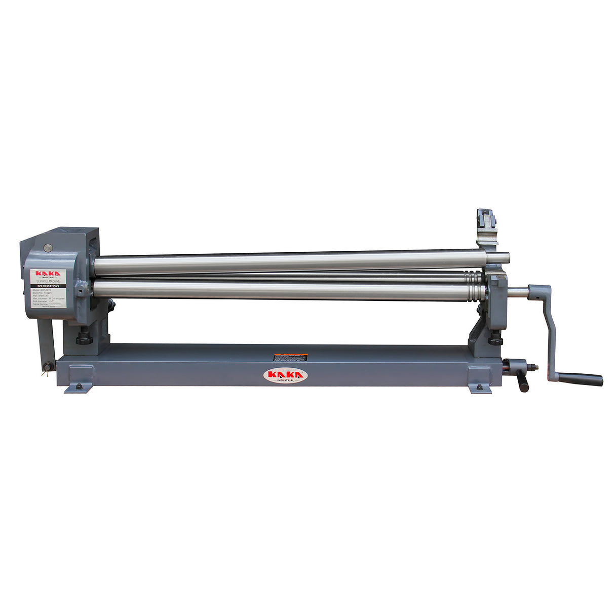 Manual Slip Roll Machine, 36Inch Width 16 Ga.(0.06Inch) Thick Steel Capacity, Sheet Metal Curving Rolls for Workshop, HVAC and Fabrication Shops W01-3616