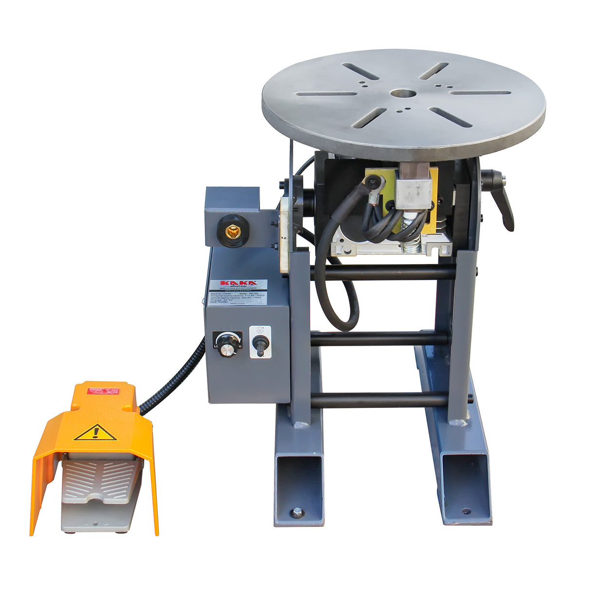 Welding Positioner 771lb Tilt angle 0-135º Rotation motor 125W Rotation speed 0-5 RPM Stepless Speed Control Welder Positioning Machine 110V-60HZ-1PH,WP-350