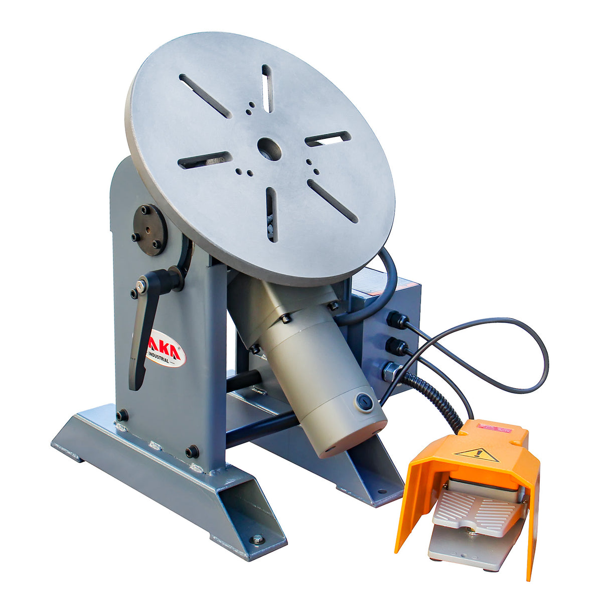 Welding Positioner 771lb Tilt angle 0-135º Rotation motor 125W Rotation speed 0-5 RPM Stepless Speed Control Welder Positioning Machine 110V-60HZ-1PH,WP-350