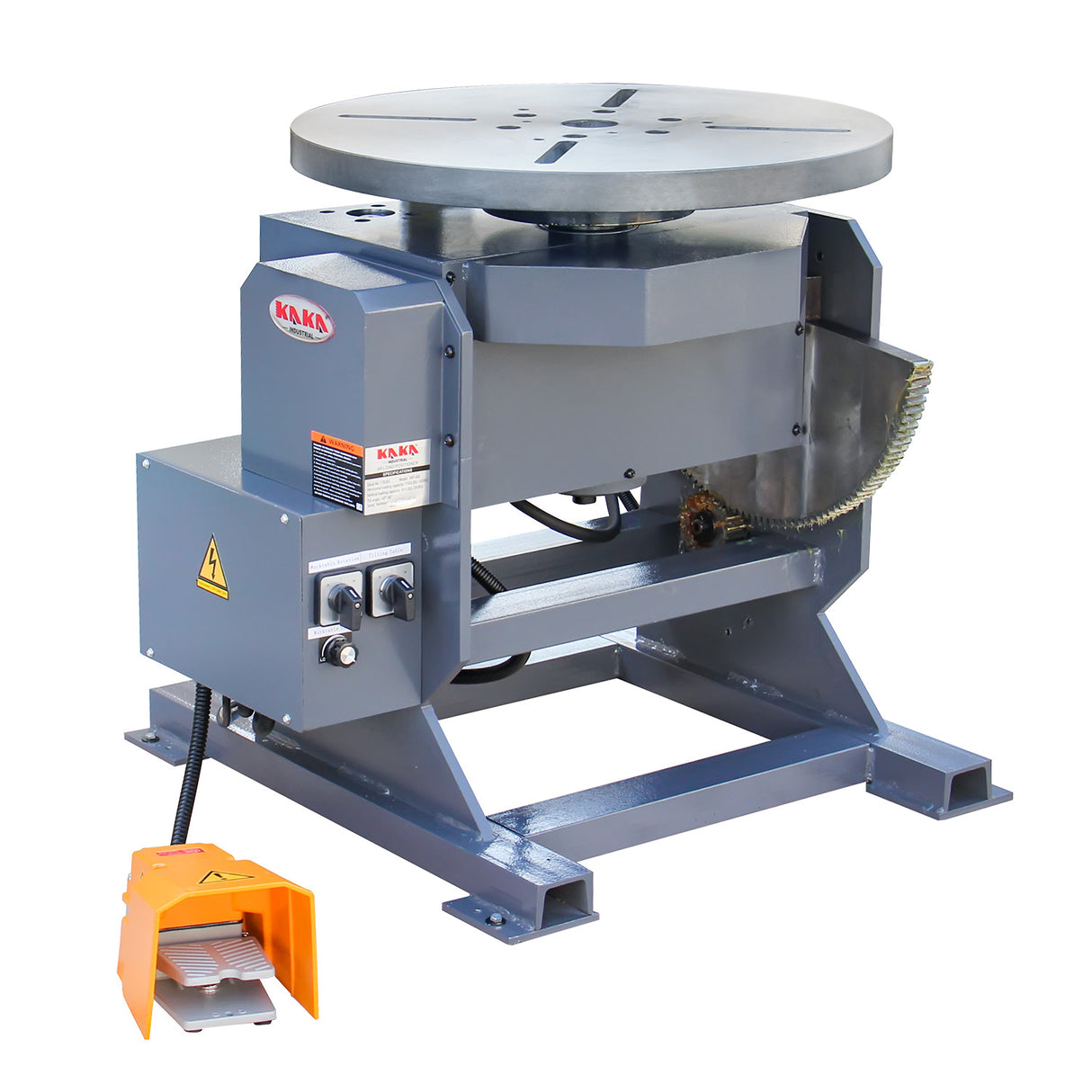 Welding Positioner 1102lb Tilt angle -45°-90º Rotation motor 400W Rotation speed 0-5 RPM Stepless Speed Control Welder Positioning Machine 110V-60HZ-1PH WP-500