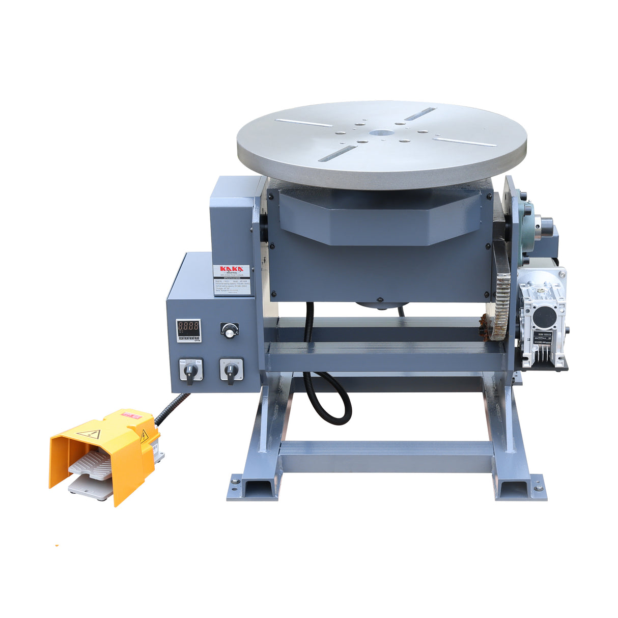 Welding Positioner, 1102LBS Capacity, 0-4.5 RPM Stepless Speed Control w/ Digital Display & VFD, 0-135° Tilt, 400W Motor, 110V w/ Quick Connector WP-500B