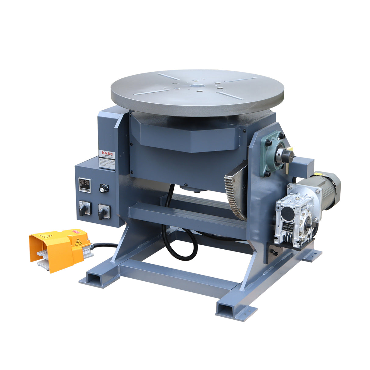 Welding Positioner, 1102LBS Capacity, 0-4.5 RPM Stepless Speed Control w/ Digital Display & VFD, 0-135° Tilt, 400W Motor, 110V w/ Quick Connector WP-500B