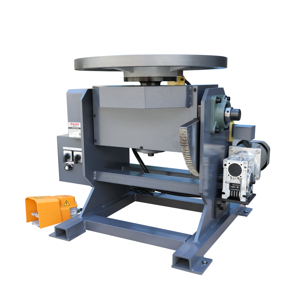 Welding Positioner 1105lbs (500KG) Variable Frequency Drive 60Hz 1-PH Cable Quick Connector Tilt Angle 0-135º Rotation Speed 0-5 RPM Stepless Speed Control 110V WP-500P