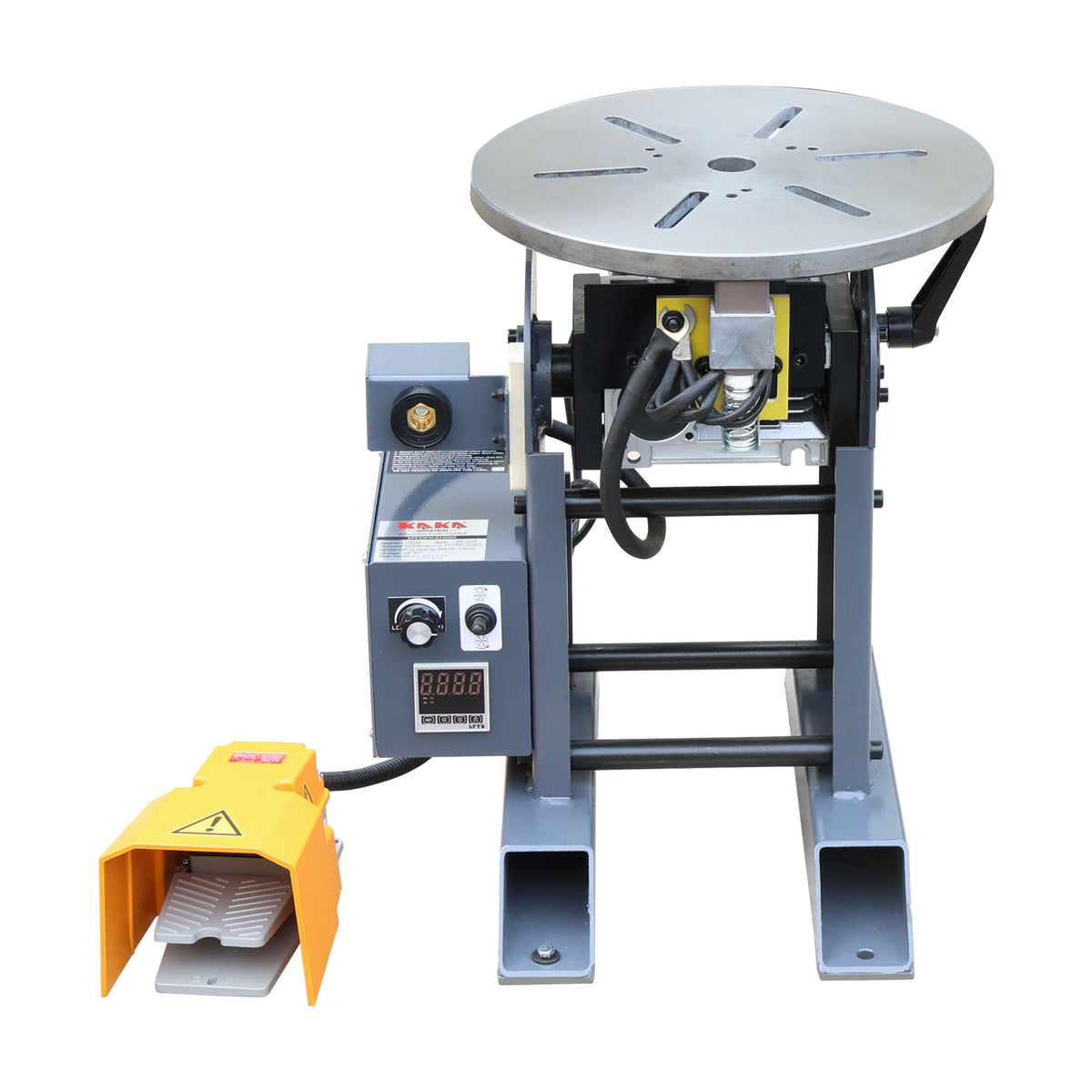 Welding Positioner 770 lbs Tilt angle 0-135º Rotation motor 125W Rotation speed 0-5 RPM Stepless Speed Control Welder Positioning Machine with Digital Display 110V-60HZ-1PH,WP-350B