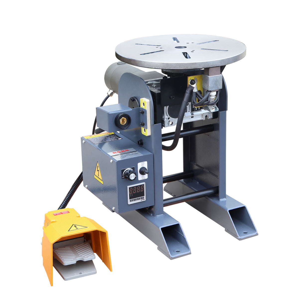 Welding Positioner 770 lbs Tilt angle 0-135º Rotation motor 125W Rotation speed 0-5 RPM Stepless Speed Control Welder Positioning Machine with Digital Display 110V-60HZ-1PH,WP-350B