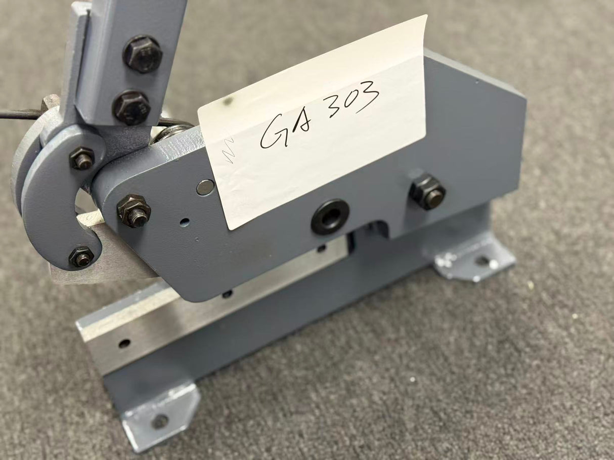 (Not Brand New) Hand Plate Shear, 8 inch Bench Shear Throatless Multiple Purpose Benchtop Throatless Sheet Metal Cutter for Shear Carbon Steel Plates and Bars,HS-8