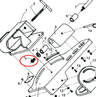 3# Nut for PN-1/2A PN-1/2S