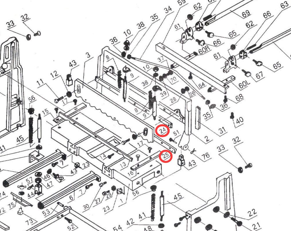 Replacement blade sets for KAKA Industrial Q01-5216 52-Inch Foot Stomp Shear