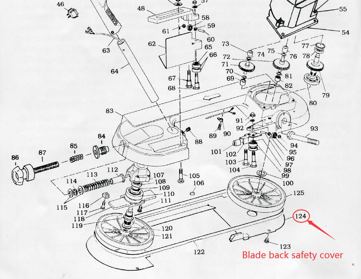 Spare parts for KAKA Industrial BS-85 Bandsaw machine Success