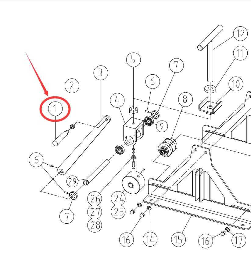 Spare part for KAKA Industrial TR-40 Square and Rectangular Tube roll Bender