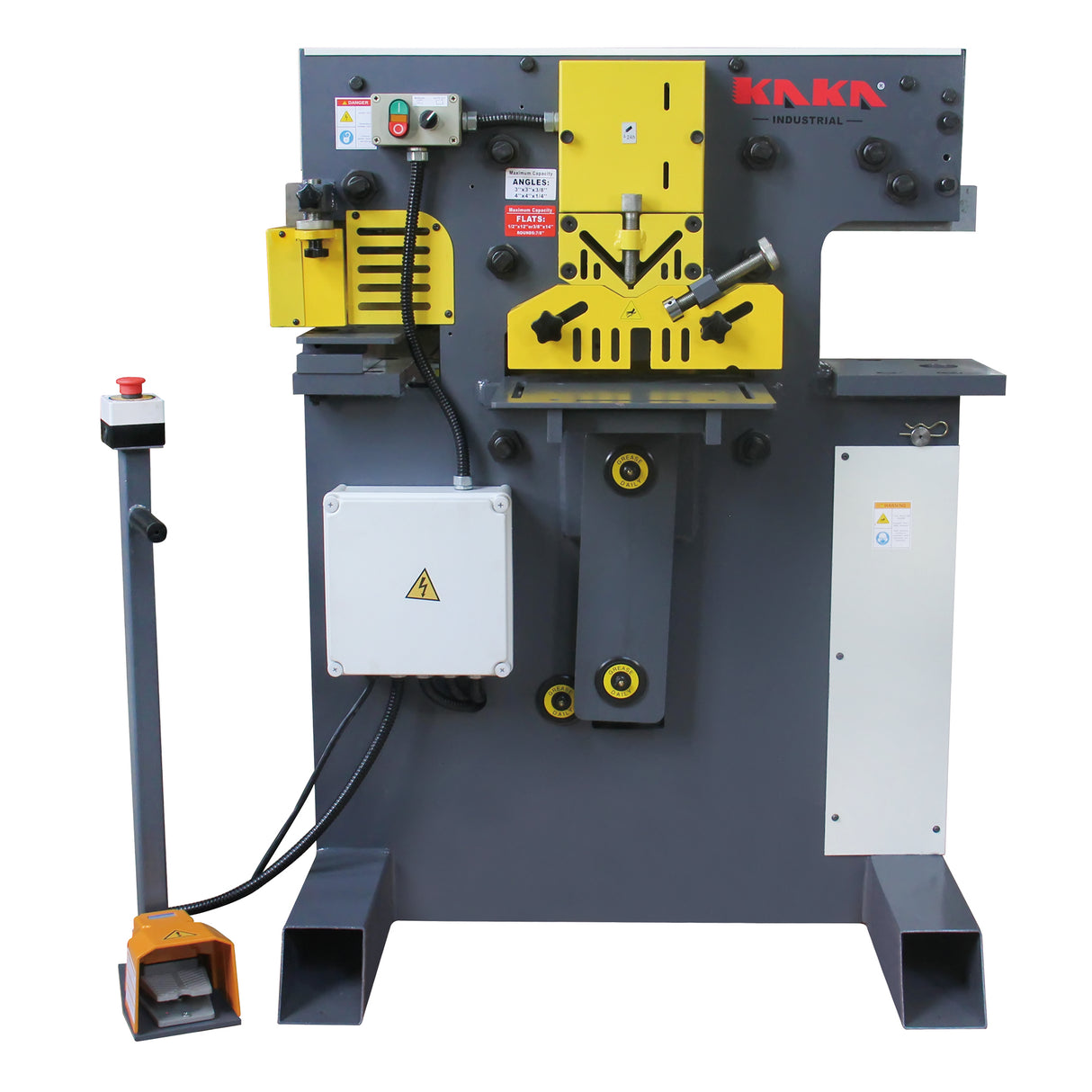 Kaka Industrial M-60, 60 Ton multi-function Metal Ironworker Punch Shear Notcher Brake 220V 3 phase