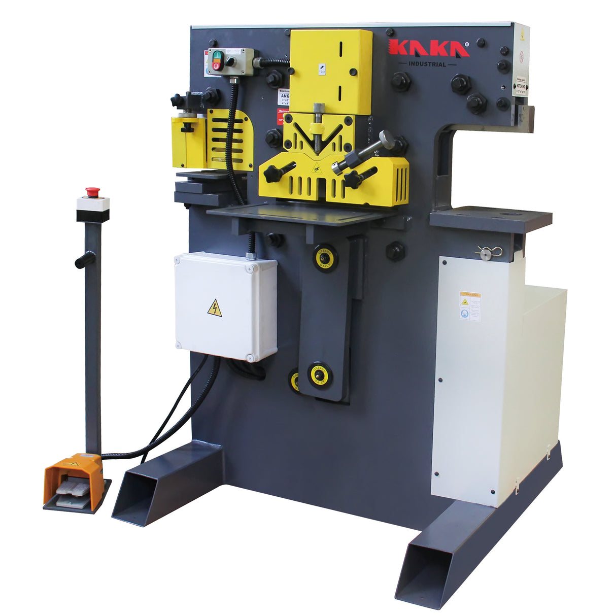 Kaka Industrial M-60, 60 Ton multi-function Metal Ironworker Punch Shear Notcher Brake 220V 3 phase