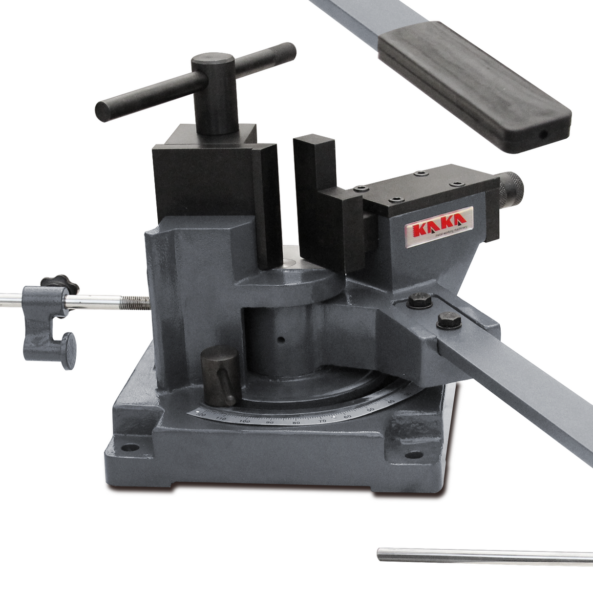 KAKA Industrial UB-100A Heavy-Duty Universal Bender, Sturdy Design Hot and Cold Sheet Metal Bender, High Accuracy Flat, Round, Square and Angle Steel Iron Metal Bar Bender