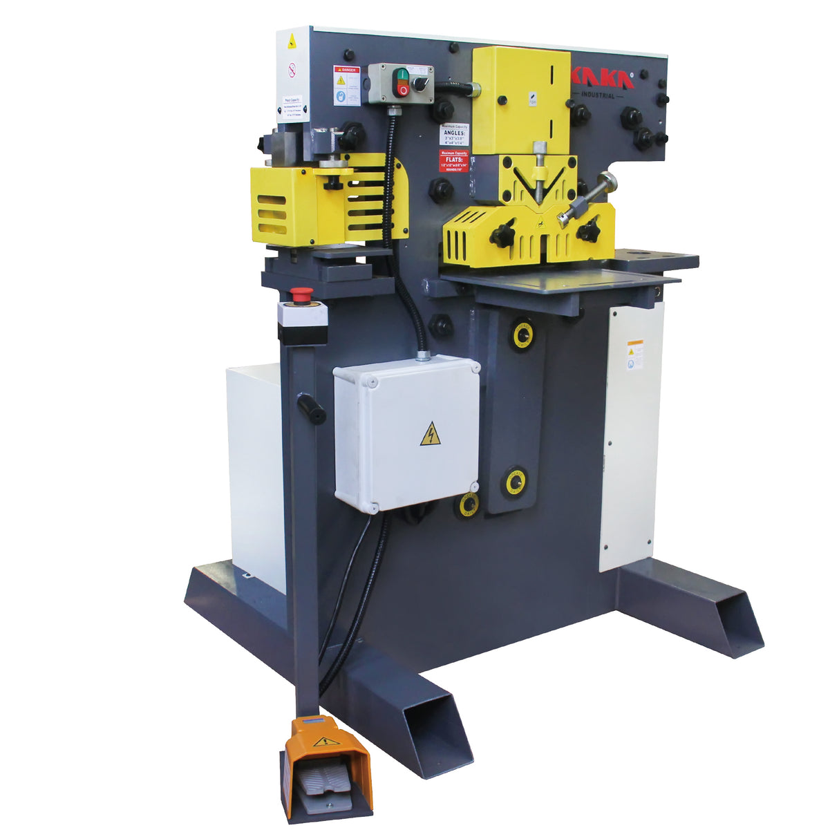 Kaka Industrial M-60, 60 Ton multi-function Metal Ironworker Punch Shear Notcher Brake 220V 3 phase