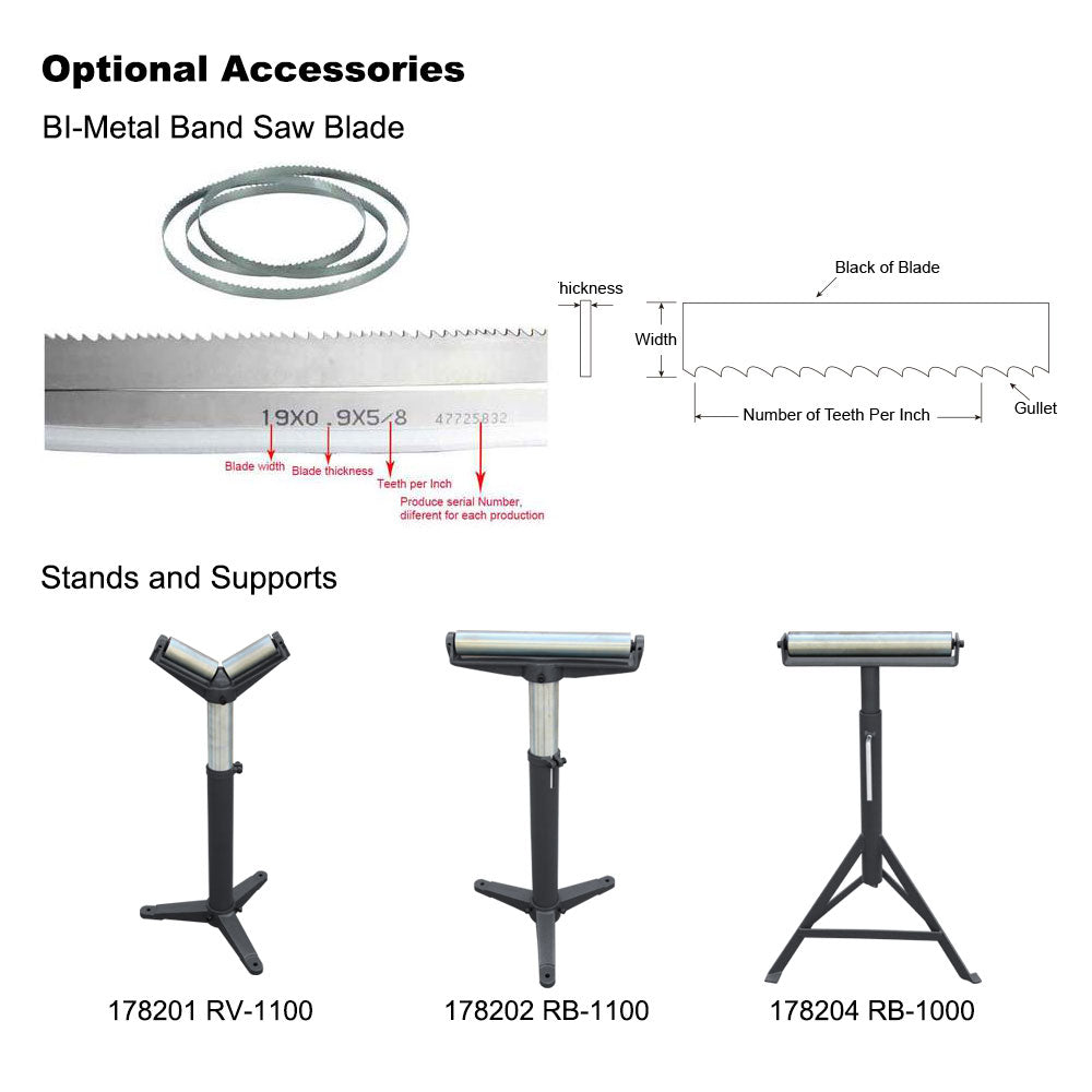Band Saw Optional Accessories