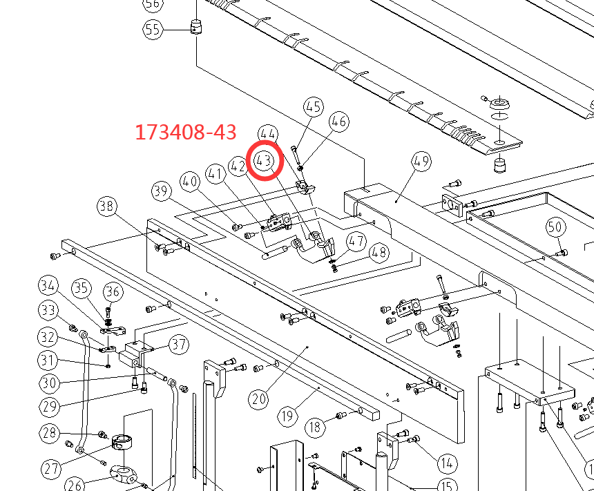 43# Bending leaf hinge for EB-4816M