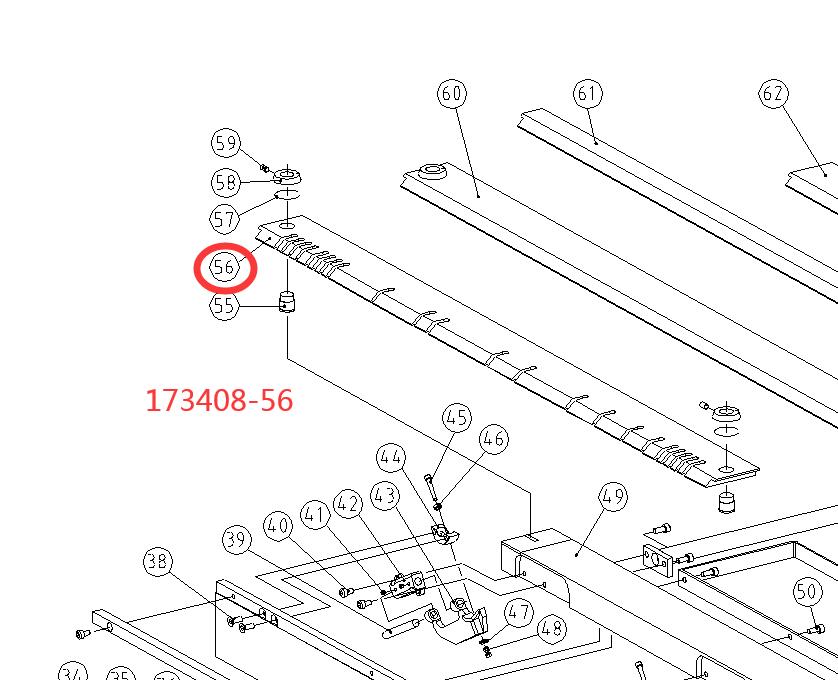 56# Slotted clamping bar for EB-4816M