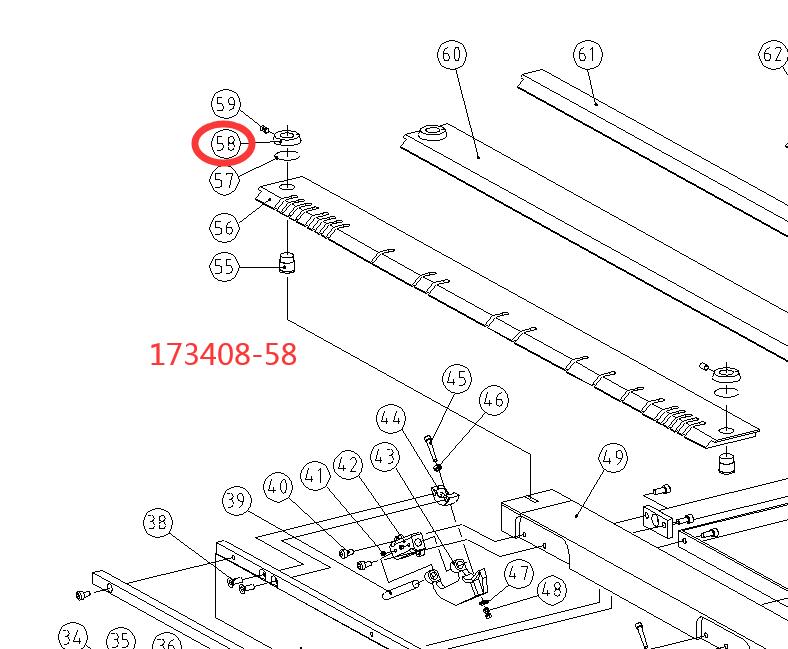 58# Adjustable Wheels for Material Thickness for EB-4816M