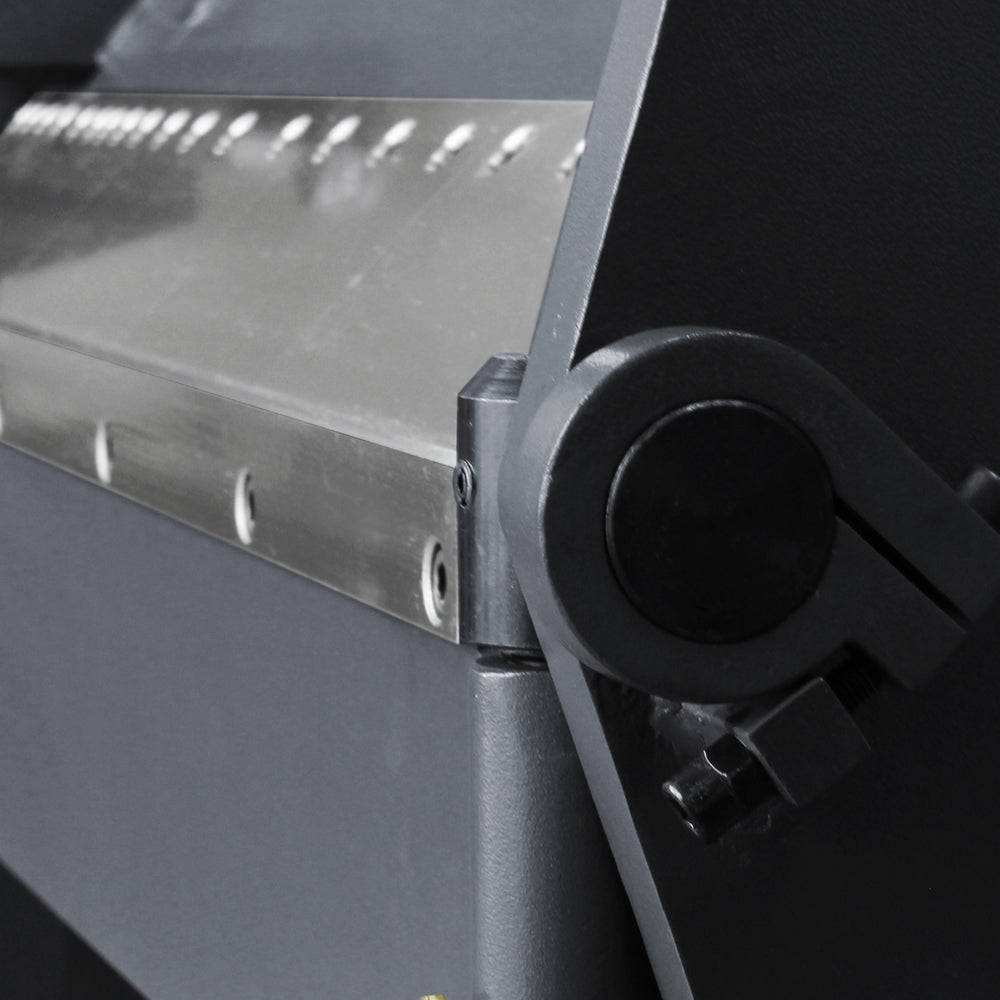 40-Inch Pan and Box Brake, Max Clamping Bar Lift 1-7/8 Inch, Max Box Depth 2.5 Inch, Folding Angle 0-135 Degree,Nose Radius 1/32 Inch, Sheet Metal Folding MachinePBB-4012