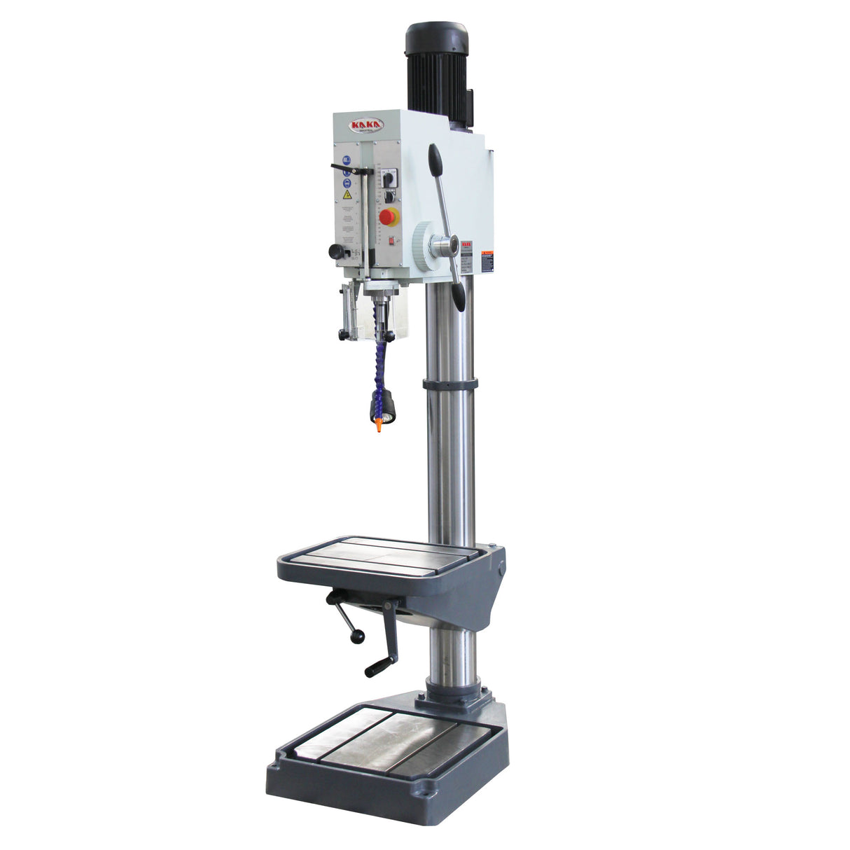 Gear Head Vertical Drill Press, 2.2kW 220V 3-Phase, 8-Speed (108-1800 RPM), 40mm Max Drilling,5.9inches Spindle Travel,MT4 Taper,DRO Depth Control GD-40