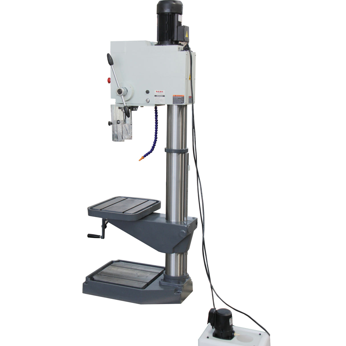 Gear Head Vertical Drill Press, 2.2kW 220V 3-Phase, 8-Speed (108-1800 RPM), 40mm Max Drilling,5.9inches Spindle Travel,MT4 Taper,DRO Depth Control GD-40