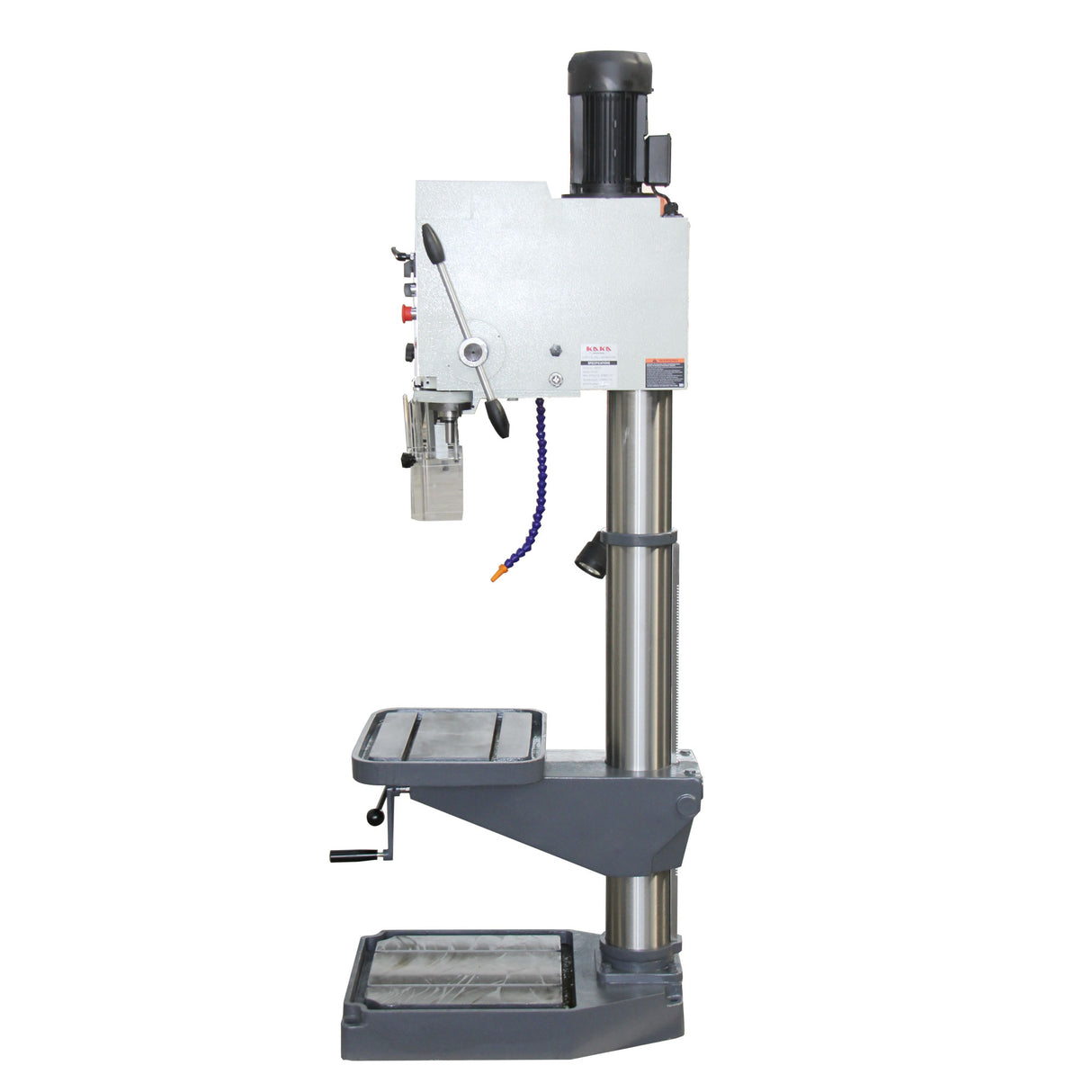 Gear Head Vertical Drill Press, 2.2kW 220V 3-Phase, 8-Speed (108-1800 RPM), 40mm Max Drilling,5.9inches Spindle Travel,MT4 Taper,DRO Depth Control GD-40