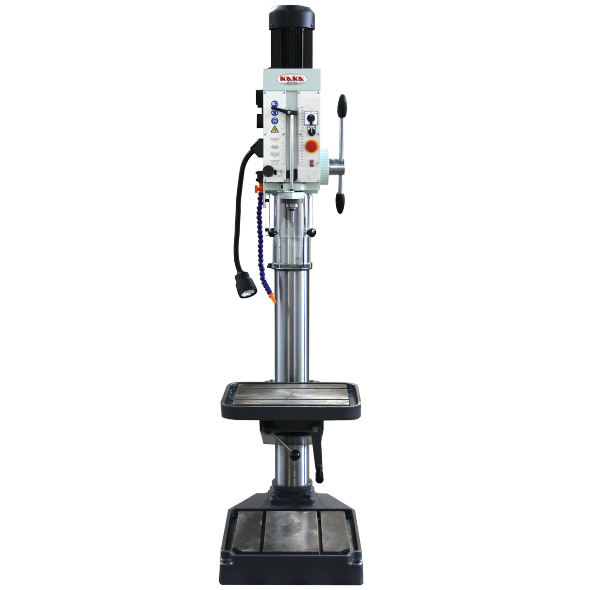 Gear Head Vertical Drill Press, 2.2kW 220V 3-Phase, 8-Speed (108-1800 RPM), 40mm Max Drilling,5.9inches Spindle Travel,MT4 Taper,DRO Depth Control GD-40