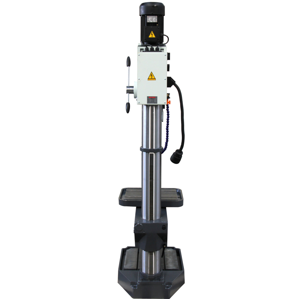 Gear Head Vertical Drill Press, 2.2kW 220V 3-Phase, 8-Speed (108-1800 RPM), 40mm Max Drilling,5.9inches Spindle Travel,MT4 Taper,DRO Depth Control GD-40