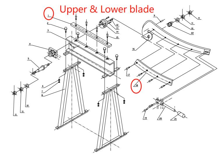 Spare part for KAKAIndustrial HS-52 Guillotine Shear