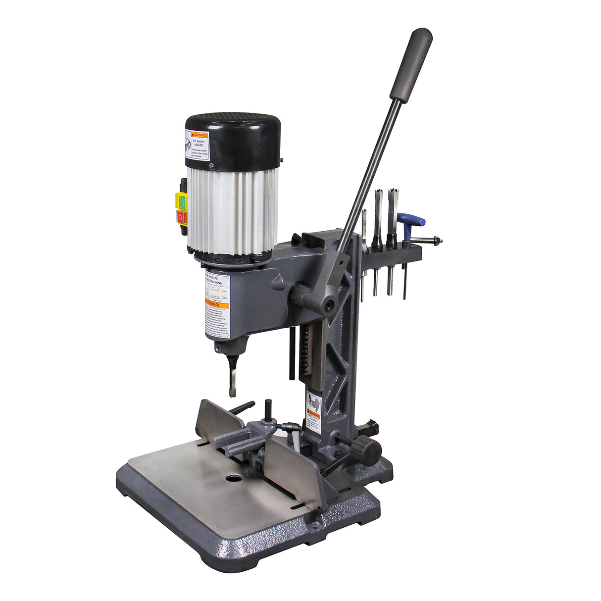 Woodworking Mortise Machine, 1/2 HP 1725RPM Powermatic Mortiser With Chisel Bit Sets, Benchtop Mortising Machine, For Making Round Holes Square Holes, Or Special Square Holes In Wood