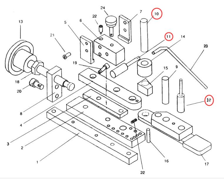 Products Spare parts for Kaka Industrial MUB-1 Mini Universal Bender