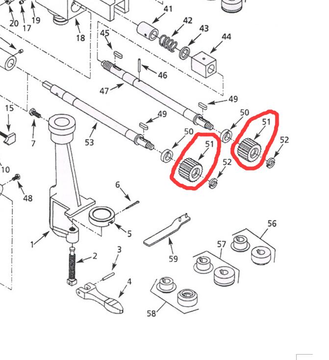 Products Spare parts for Bead roller RM-08