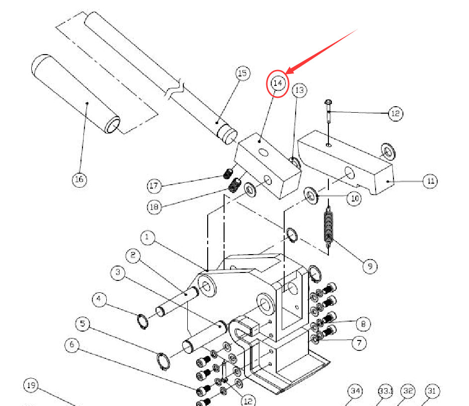 Spare part for Kaka industrial SG-18 Metal Shrinker Stretcher