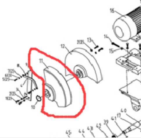 Spare part for KAKA Industrial TV-12 Cut-off Saw/Abrasive Saw