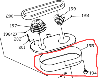 Spare parts 188006-195 Belt cover for band saw BS-712N (& lock screw )