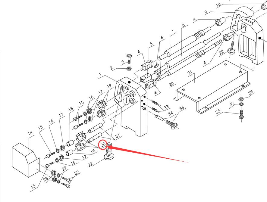 Spare parts for KAKA Industrial W012422 24Inch Slip Roll Machine
