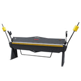 100-Inch heavy-duty straight sheet metal brake front angle view, showcasing counterweights and heavy-duty frame, model W-10012