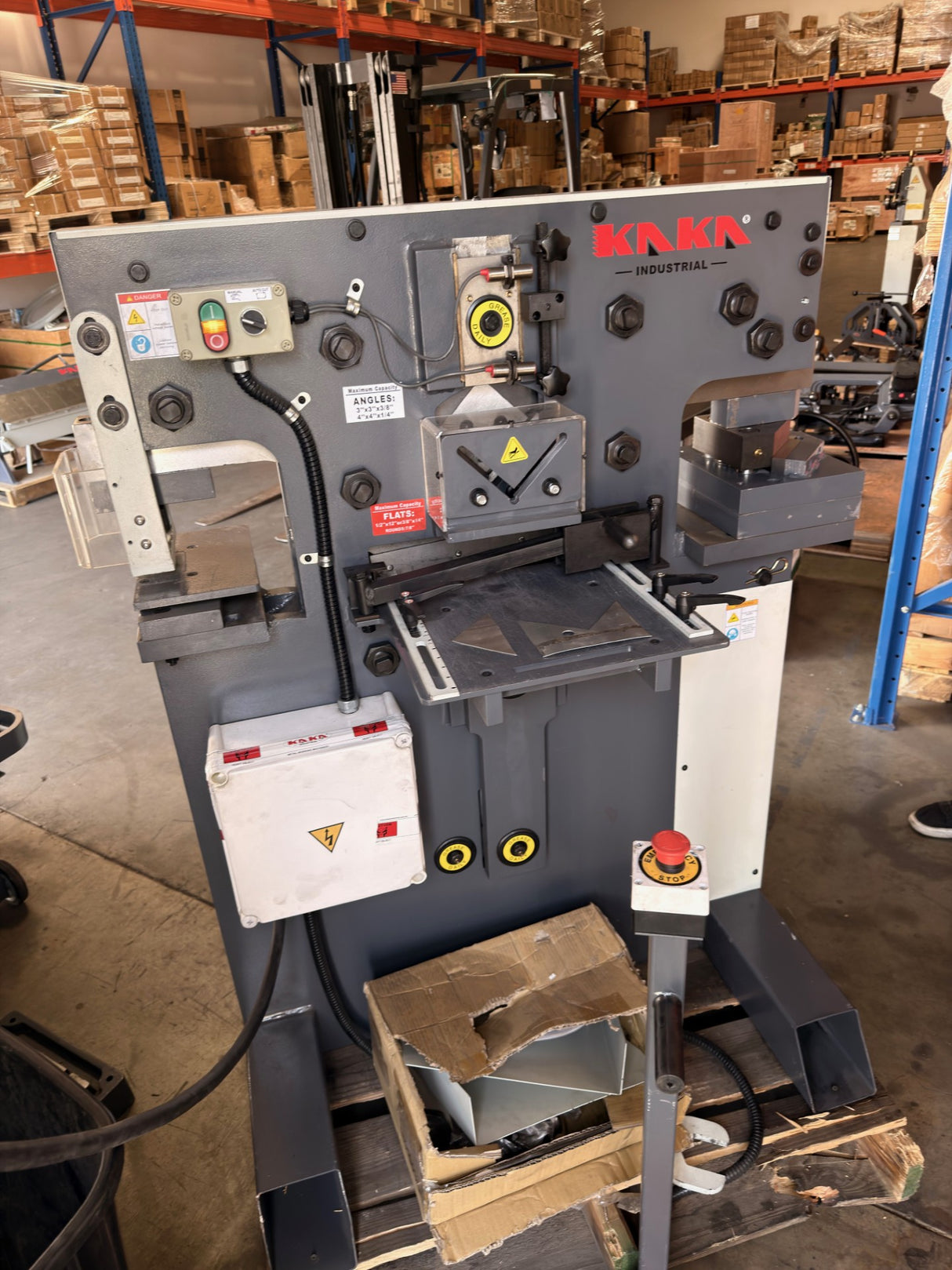 (Not Brand New) 55 Ton Metal Ironworker Punch Shear Notcher Brake 220V 3 phase M-55