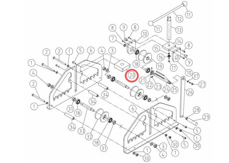 191009-20 Part#20 Carrier Plate for TR-60