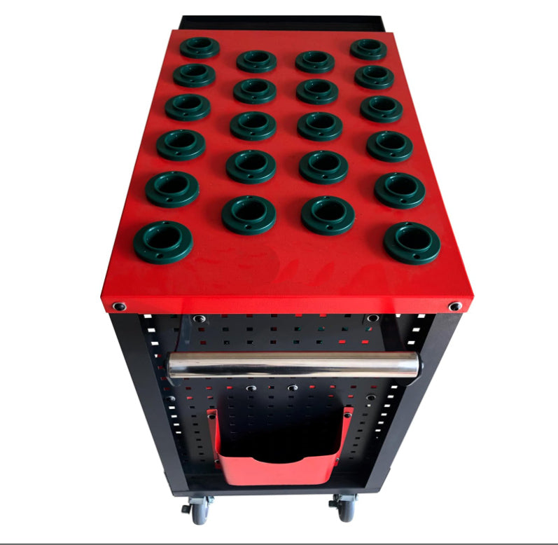 Kaka industrial Tool Cart 40 Taper Tool Holder CNC Tool Cart 35 Capacity CAT40  Service Carts with Wheels Heavy Duty 35 Capacity