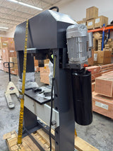 (Not Brand New) KAKA INDUSTRIAL Heavy Duty Electric Hydraulic Shop Press, Electric Pump H-Frame Shop Press with Gear pump, 50 ton Frame Capacity, 8.6 in Stroke 220V Single phase HP-50