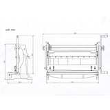 KAKA INDUSTRIAL, 30 Inch 20-Gauge ,3-In-1/30 Combination Sheet Metal Brake, Shear Press Brake Shear and Slip Roll Machine for Shear Bending Rolling, Brake Shear Roll Machine