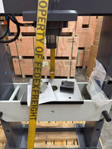 (Not Brand New) KAKA INDUSTRIAL Heavy Duty Electric Hydraulic Shop Press, Electric Pump H-Frame Shop Press with Gear pump, 50 ton Frame Capacity, 8.6 in Stroke 220V Single phase HP-50