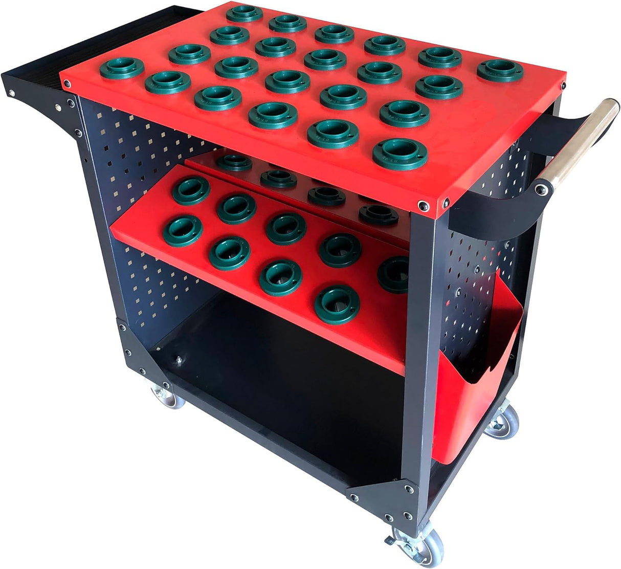 Kaka industrial Tool Cart 40 Taper Tool Holder CNC Tool Cart 35 Capacity CAT40  Service Carts with Wheels Heavy Duty 35 Capacity