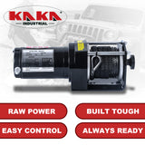 3000LB 12V Electric Winch with Red Synthetic Rope, 0.19Inch x 30Ft, 1.1kW Motor, 153:1 Gear Ratio, Wireless Remote, for ATV UTV 4WD Off-Road Recovery ATV-3000S